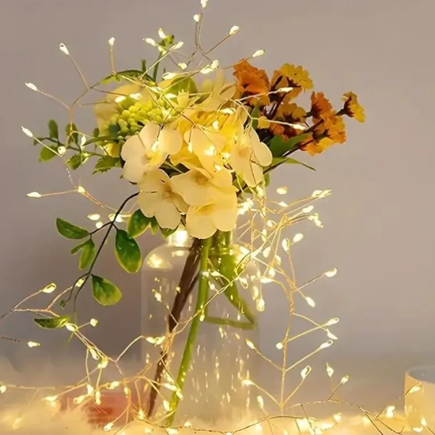 LED Firecracker String Lights DC31V 9M/6M 300/200 LEDs, IP65 Outdoor Waterproof Firework Cluster Fairy Lights, Christmas Holiday Party Decor, Colorful Lighting 1pc