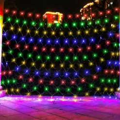 Led Fishnet Lamp Mesh Lattice Lantern Outdoor Lighting Christmas Halloween Decoration Room Bedside Hanging Mesh Lamp