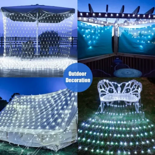 Led Fishnet Lamp Mesh Lattice Lantern Outdoor Lighting Christmas Halloween Decoration Room Bedside Hanging Mesh Lamp