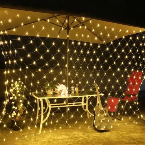 Led Fishnet Lamp Mesh Lattice Lantern Outdoor Lighting Christmas Halloween Decoration Room Bedside Hanging Mesh Lamp