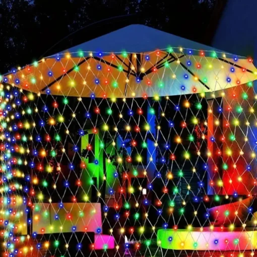 Led Fishnet Lamp Mesh Lattice Lantern Outdoor Lighting Christmas Halloween Decoration Room Bedside Hanging Mesh Lamp