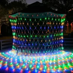 Led Fishnet Lamp Mesh Lattice Lantern Outdoor Lighting Christmas Halloween Decoration Room Bedside Hanging Mesh Lamp