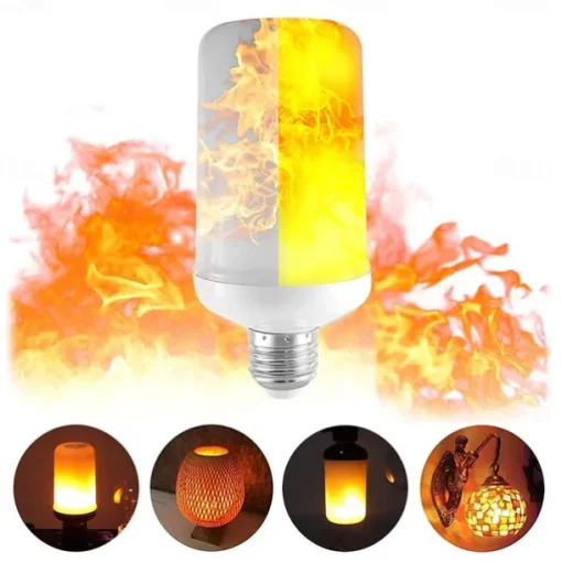 LED Flame Light Bulbs 7W E27 Flickering Flame Halloween Props Energy Saving for Festival Halloween Christmas Paty AC85-265V