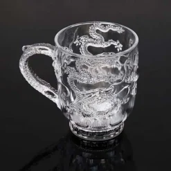 LED Flashing Light Inductive Rainbow Color Beer Glass Cup Whisky Mugs(Shape Dragon) ER