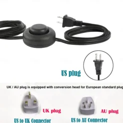 LED Floor Lamp with Suspended Frosted Glass Lampshade and Unique Intelligent or Dual Color LED Bulb Suitable for High Pole Lamp in Bedroom Living Room and Office AC220V AC110V