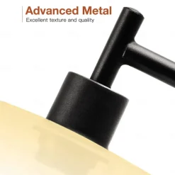 LED Floor Lamp with Suspended Frosted Glass Lampshade and Unique Intelligent or Dual Color LED Bulb Suitable for High Pole Lamp in Bedroom Living Room and Office AC220V AC110V