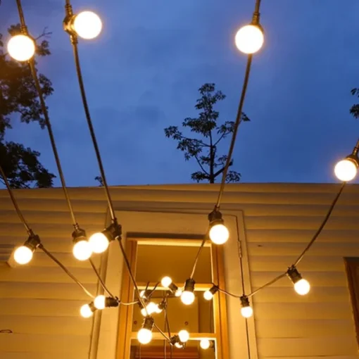 LED G50 Bulb Lamp Waterproof 5M LED String Light Outdoor Fairy Lamp Garden Patio Wedding Christmas Cafe Decoration AC 110V 220V EU US Plug