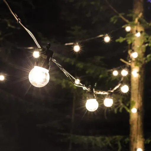LED G50 Bulb Lamp Waterproof 5M LED String Light Outdoor Fairy Lamp Garden Patio Wedding Christmas Cafe Decoration AC 110V 220V EU US Plug