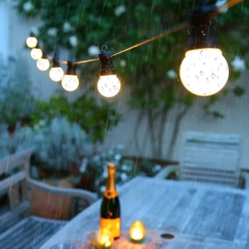 LED G50 Bulb Lamp Waterproof 5M LED String Light Outdoor Fairy Lamp Garden Patio Wedding Christmas Cafe Decoration AC 110V 220V EU US Plug