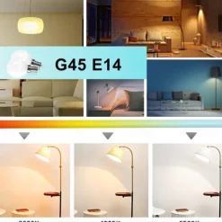 LED Globe Bulbs 6pcs 6W 550 lm E14 G45 20 LED Beads SMD 2835 Warm White Cold White Natural White 220-240 V