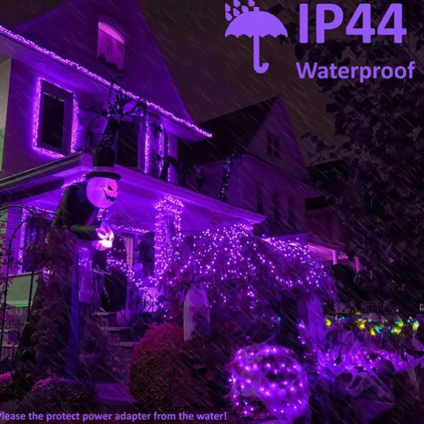 LED Halloween Purple Flexible String Light 20M 40M 400LEDs For Party Supplies Halloween Home Yard Patio Decoration AC 220V 230V 240V EU Plug