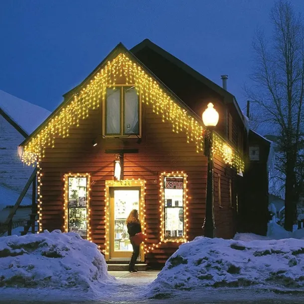 LED Icicle Lights 3/5M 256LED Fairy String Light Outdoor Solar Power Curtain Lights for Window Christmas Party Garden Yard Holiday Decor Lighting With Remote Controller