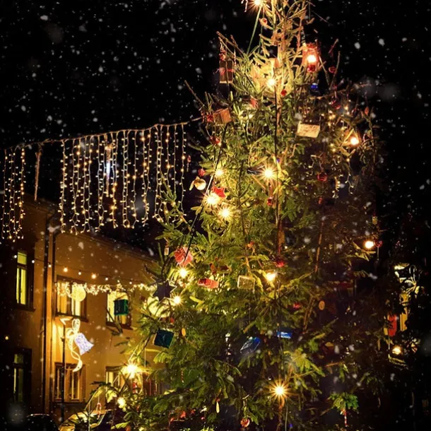 LED Icicle Lights 3/5M 256LED Fairy String Light Outdoor Solar Power Curtain Lights for Window Christmas Party Garden Yard Holiday Decor Lighting With Remote Controller