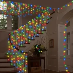 LED Icicle String Lights Xmas Holiday Curtain Lighting 3.5M 5M 216Leds For Xmas New Year Window Christmas Holiday Party Colorful Decoration AC220V 230V 240V EU Plug
