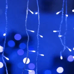 LED Icicle String Lights Xmas Holiday Curtain Lighting 3.5M 5M 216Leds For Xmas New Year Window Christmas Holiday Party Colorful Decoration AC220V 230V 240V EU Plug
