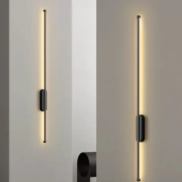 LED Indoor Wall Lights Warm White Modern Minimalist Linear Metal Sconce for Living Room Bedroom 110-240V 80cm Single Head Long Tube