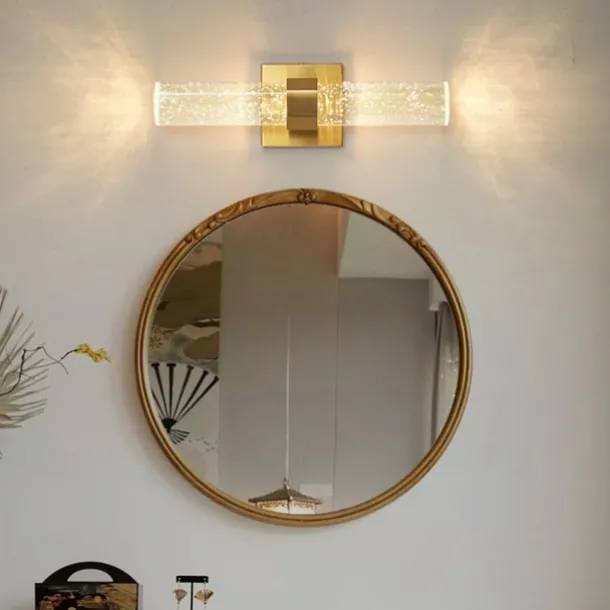 LED Indoor Wall Lights Warm Ray 40cm 1W Gold Postmodern Crystal Wall Lamp Vanity Wall Mounted Lights Bathroom Wash Wall Lighting Mirror Nightstand Wall Sconces for Bedroom Hallway Restaurant 110-240V