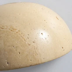 LED Indoor Wall Lights Warm White 15cm Modern Natural Stone Wall Sconce Half Moon Marble Wall Light Fixture G4 for Bedroom Hallway Kitchen 110-240V