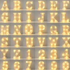 LED Letter Lights Alphabet Light Up Sign for Night Light Home Party Birthday Wedding Bar Decoration
