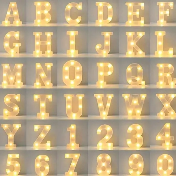 LED Letter Lights Alphabet Light Up Sign for Night Light Home Party Birthday Wedding Bar Decoration