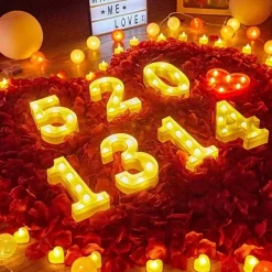 LED Letter Lights Alphabet Light Up Sign for Night Light Home Party Birthday Wedding Bar Decoration