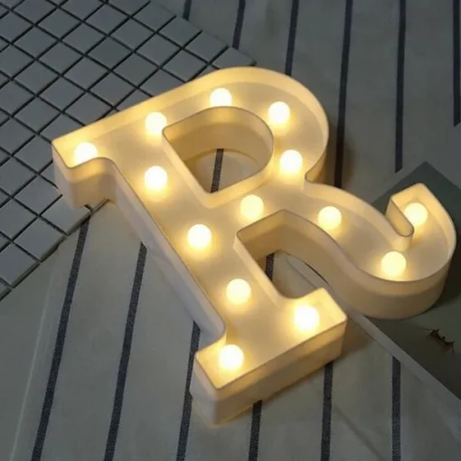 LED Letter Lights Sign, 26 Alphabet Light Up Letters, Battery-Powered Decorative Marquee Lamps for Weddings, Birthdays, Parties, Home Bar and Christmas Décor