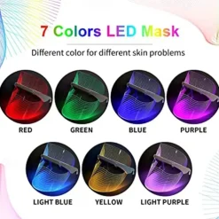 LED Light Face Mask Skin Rejuvenation Smoothes Wrinkle Acne Daily Skin Care At Home
