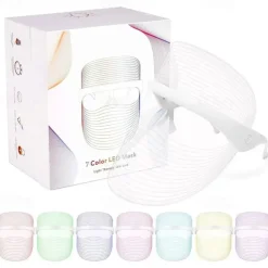 LED Light Face Mask Skin Rejuvenation Smoothes Wrinkle Acne Daily Skin Care At Home