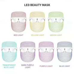 LED Light Face Mask Skin Rejuvenation Smoothes Wrinkle Acne Daily Skin Care At Home