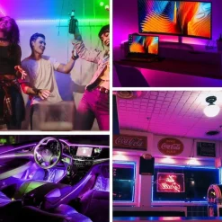 LED Light Strip Connectors 10mm Unwired 4 Pin RGB LED Lights Connectors kit 12 Gapless Connectors 6 L Shape Connectors for SMD 5050 Multicolor LED Strip 5V-24V