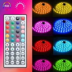 LED Light Strip 15m/20m 50ft 65.6ft RGB Color Change LED Light Strip Kit with IR44 Key Remote Control for Bedroom Lighting Flexible Home Decoration