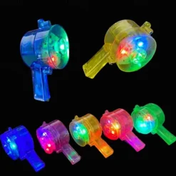 LED Light up Whistle Glow Whistles Flashing Noisemaker Whistles Lanyard Necklace Glow in the Dark Wedding Birthday Party