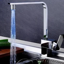 LED Light Water Faucet Tap Heads Temperature Sensor RGB Glow LED Shower Stream Bathroom Shower faucet 3 Color Changing