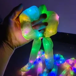 Led Luminous Hair Bands Light Up Hair Bows Scrunchies Girls Headwear Hair Rope Hair Accessories Glow In The Dark Party Supplies