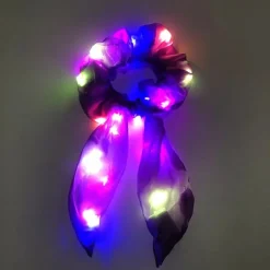 Led Luminous Hair Bands Light Up Hair Bows Scrunchies Girls Headwear Hair Rope Hair Accessories Glow In The Dark Party Supplies