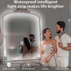 LED Makeup Mirror Light Hollywood Style Makeup Light 6.5-16FT/6000K/3000K Dimmable 12V Adapter/Mirror Strip Light Lighting for Vanity and Bathroom Mirrors