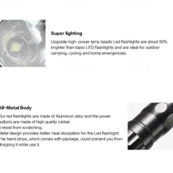 LED Mini Flashlight Portable Waterproof Ultra Bright Flashlight AA Battery Portable Torch For Camping Hiking fishing