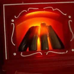 LED Mini Maquete LED Glowing Fireplace Decoration Electronic Candle Lights Creative Home Décor Small Fireplace Holiday Party Decoration Light 1PC for Halloween