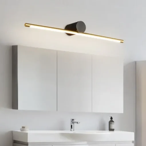 LED Mirror Front Lamp Vanity Light Dimmable 40/60/80cm Wall Light Copper for Modern Simple Bedroom Bathroom Gift for Family Friends IP20