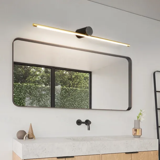 LED Mirror Front Lamp Vanity Light Dimmable 40/60/80cm Wall Light Copper for Modern Simple Bedroom Bathroom Gift for Family Friends IP20