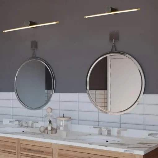 LED Mirror Front Lamp Vanity Light Dimmable 40/60/80cm Wall Light Copper for Modern Simple Bedroom Bathroom Gift for Family Friends IP20