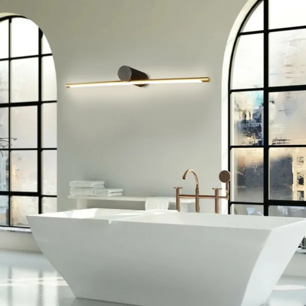 LED Mirror Front Lamp Vanity Light Dimmable 40/60/80cm Wall Light Copper for Modern Simple Bedroom Bathroom Gift for Family Friends IP20
