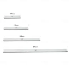 LED Motion Sensing Night Light USB Rechargeable Three-Tone Light Smart LED Strip Light Cable Free Bedroom Cabinet Wine Cabinet Wardrobe Corridor Night Lighting