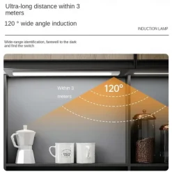 LED Motion Sensor Cabinet Light, Wireless USB Rechargeable Closet Light, Under-Counter Lighting for Closets, Cupboards & Stair