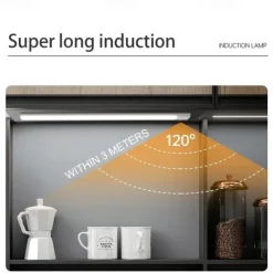 LED Motion Sensor Cabinet Light, Wireless USB Rechargeable Closet Light, Under-Counter Lighting for Closets, Cupboards & Stair