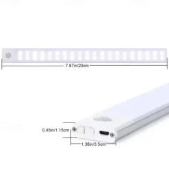 LED Motion Sensor Cabinet Light, Wireless USB Rechargeable Closet Light, Under-Counter Lighting for Closets, Cupboards & Stair