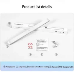 LED Motion Sensor Cabinet Light Magnetic Wireless Motion Sensor Wardrobe Light Homelife USB Rechargeable Light Bar Upgrade Your Home