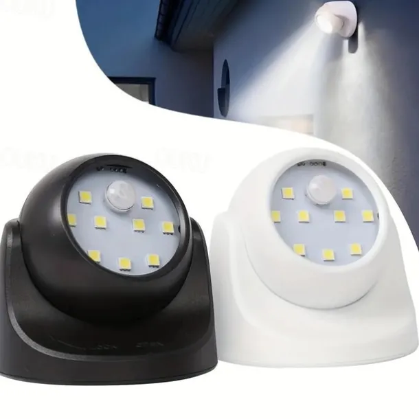 LED Motion Sensor Light , Battery Powered Motion Sensor Lights Wireless 9 LED Motion Spotlight Indoor And Outdoor, Garden Motion Sensor Security LED Light Lamp