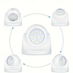 LED Motion Sensor Light , Battery Powered Motion Sensor Lights Wireless 9 LED Motion Spotlight Indoor And Outdoor, Garden Motion Sensor Security LED Light Lamp