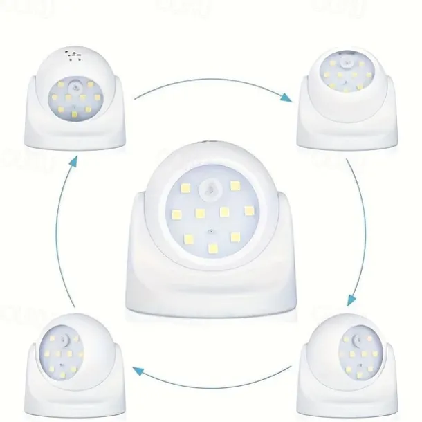 LED Motion Sensor Light , Battery Powered Motion Sensor Lights Wireless 9 LED Motion Spotlight Indoor And Outdoor, Garden Motion Sensor Security LED Light Lamp